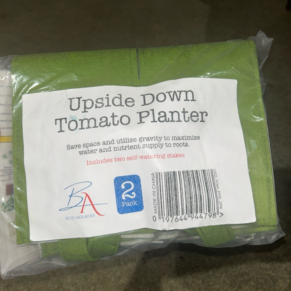 Blue Aklaides Upside Down Tomato Planter